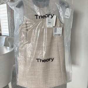 NWT Theory Taupe Multi Textured Tweed Dress